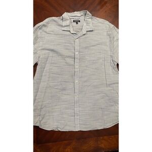 Express Mens button down short sleeve shirt light blue size‎ xxl